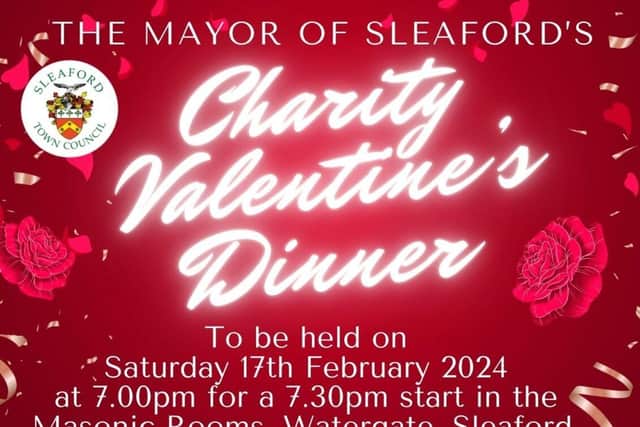 Mayor of Sleaford's Charity Valentine's Dinner Poster