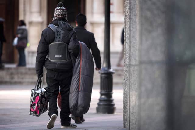 File photo dated 25/01/18 of a homeless person on Victoria Street in London, as new figures suggest that more people are sleeping rough on the streets of England than at any point this decade.