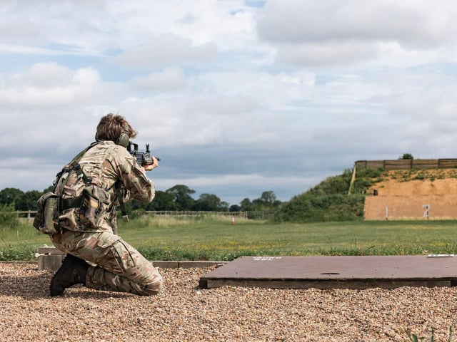 Marksmanship training.
