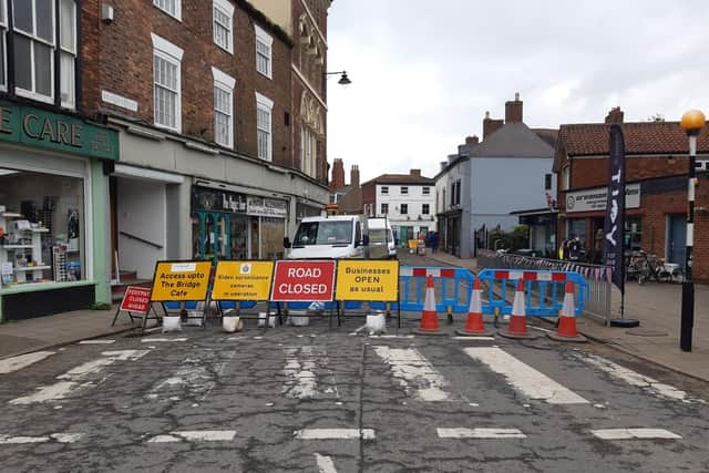 Bridge Street in Horncastle is closed until Friday June 9 for essential bridge works.