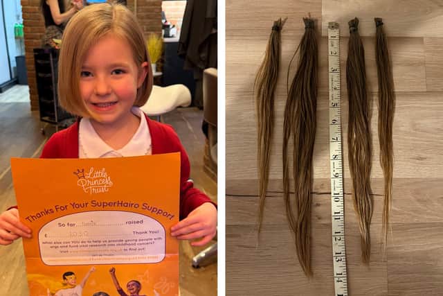 Bonnie, showing her support to The Little Princess Trust, both in terms of a cash donation (more than £1,000) and hair for wigs (more than 12 inches).