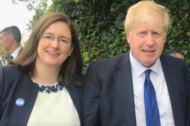 Dr Caroline Johnson with former PM Boris Johnson.