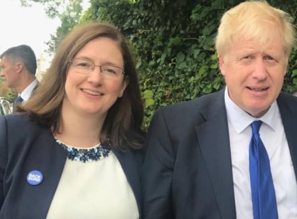 Dr Caroline Johnson with former PM Boris Johnson.