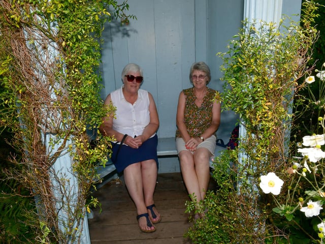 Exploring Gunby Hall are (from left) Chris Torgoose of Old Leake, Wendy Twigg of Friskney
