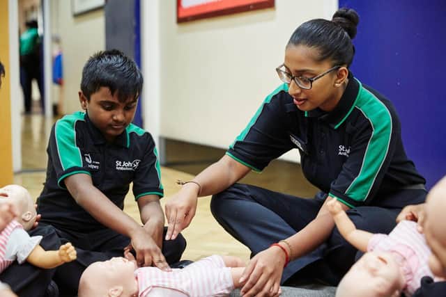 St John Ambulance youth team volunteering