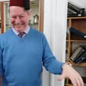 Just like that! - James Laverack, of Louth-based James Taylors auctioneers, tries his own Tommy Cooper impersonation.