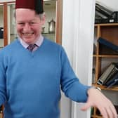 Just like that! - James Laverack, of Louth-based James Taylors auctioneers, tries his own Tommy Cooper impersonation.