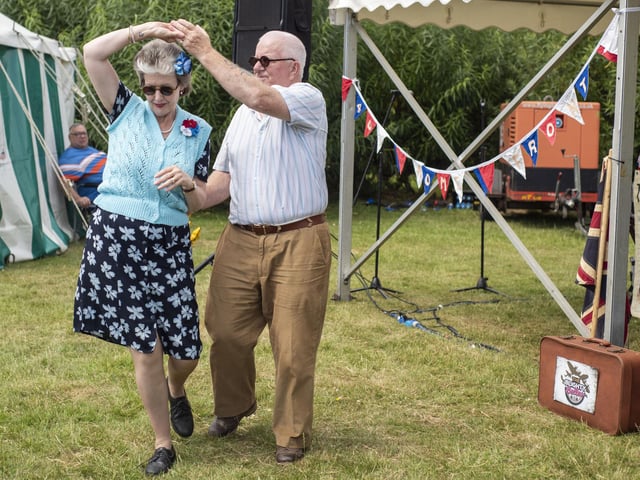 Amanda Holland and Steve Roberts demonstrate dancing from the 1940s era. Photo: Holly Parkinson