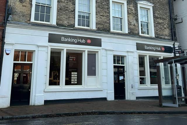 A banking hub opened in Market Rasen at the end of last year