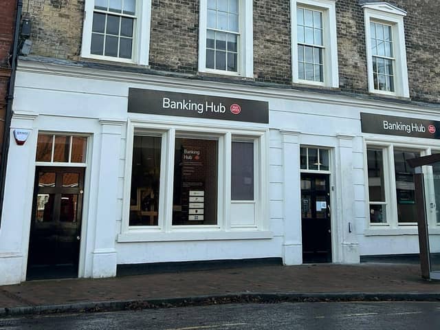 A banking hub opened in Market Rasen at the end of last year
