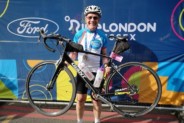 Andy Bagworth after taking part in RideLondon.