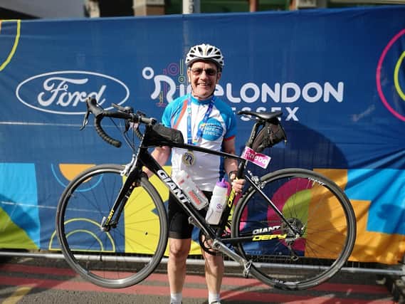 Andy Bagworth after taking part in RideLondon.