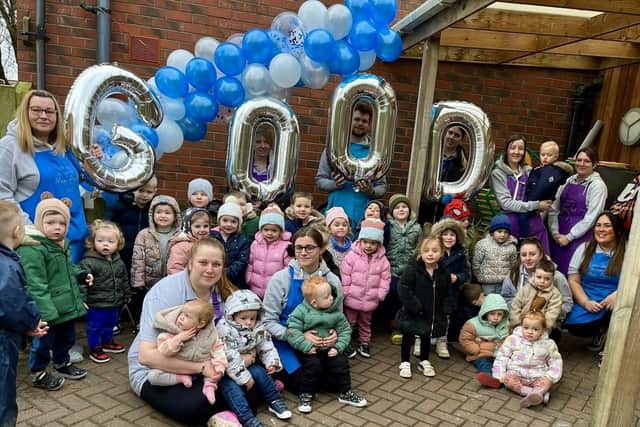 Celebrations at Mon Ami Children's Nursery, in Woodville Road, Boston, following its latest Ofsted report.