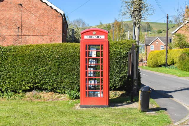 The community book swap is located on Mulberry Road and is popular with visitors and residents.