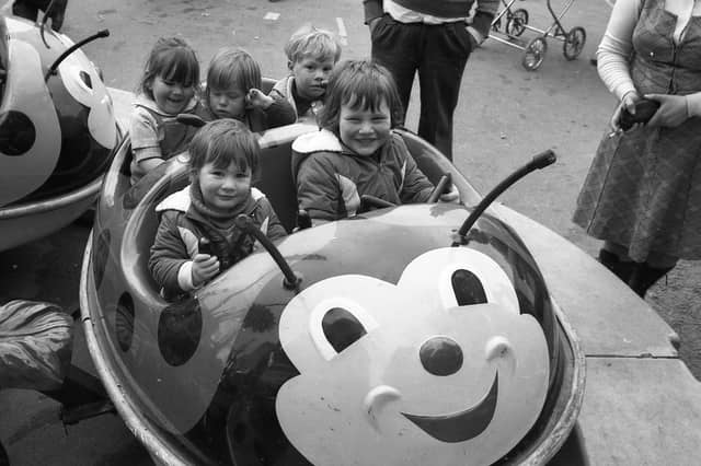 Five youngsters at the May Fair in 1978.