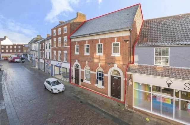 The former Barclays branch on Silver Street in Gainsborough, up for auction with Mark Jenkinson