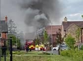 A neighbour captured this smoke billowing from the property in Wyberton yesterday (Tuesday).