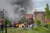 A neighbour captured this smoke billowing from the property in Wyberton yesterday (Tuesday).