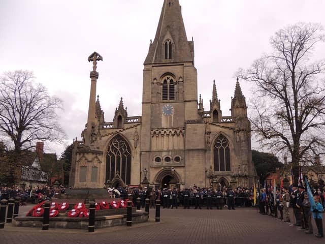 Wreaths laid on Remembrance Sunday.