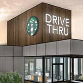 An artists impression of what the Starbucks Drive Thru might look like in Gainsborough