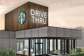 An artists impression of what the Starbucks Drive Thru might look like in Gainsborough