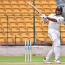 Steve Solia - a defiant half century for Sleaford.