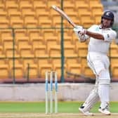 Steve Solia - a defiant half century for Sleaford.