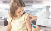Young children getting vaccinated.