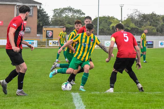 Action from Skegness' cup win. Pic by Ryan Thompson, Happy Snapz Photography