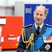 Prince Edward, Duke of Edinburgh, during his visit to the new Lincs and Notts Air Ambulance headquarters in Waddington in 2021.
