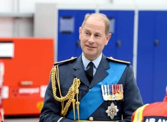 Prince Edward, Duke of Edinburgh, during his visit to the new Lincs and Notts Air Ambulance headquarters in Waddington in 2021.