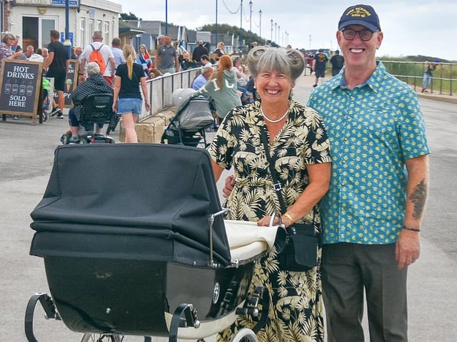 Lots of vintage prams could be seen being pushed down the promenade during the day.