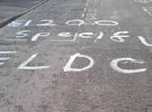 The graffiti on Aswell Street. Photo: Ian Burton