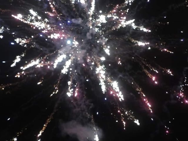 There 'biggest fireworks display' in Skegness took place at the football ground.