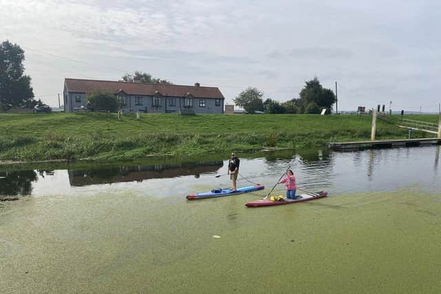 The weed in the River Witham which again proved a problem.