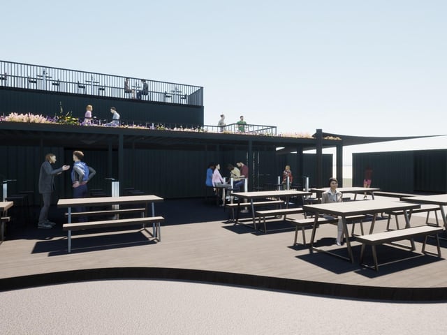Computer-generated imagery of plans for a new entertainments complex submitted by Bottons Pleasure Beach.