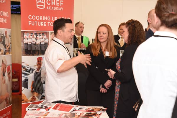 Jeronimo Simeos  of Butlin's Chef Academy at the  House of Commons.