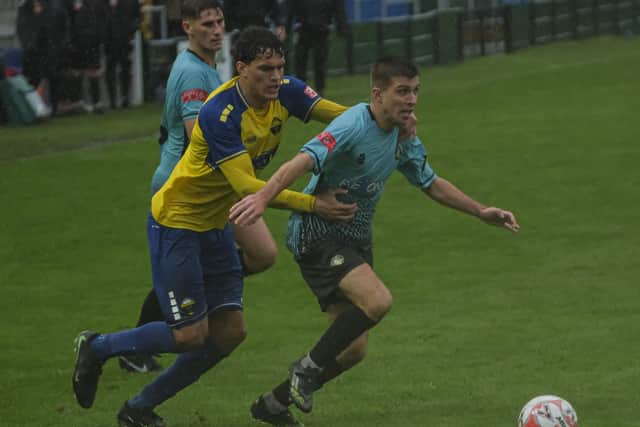 Trinity on their way to a hard-earneed win at Warrington. Photo by Jordan Vaughan.