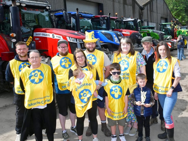 The Cook family and fellow organisers and volunteers line up for a team photo. They are (from left): Ben Cook, Wendy Smith, Alex Hammond, Nat Cook (with ten-week-old Reggie Cook), Sam Cook, Charlie Cook, who is seven, Megan Hammond, Charlie Forinton, who is six, Pete Cook and Claire Smith.