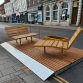 One of the parklets located on Mercer Row.