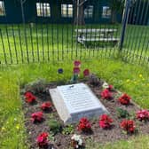 The memorial at the grave of Wing Commander Guy Gibson's dog at RAF Scampton. Picture: West Lindsey Council