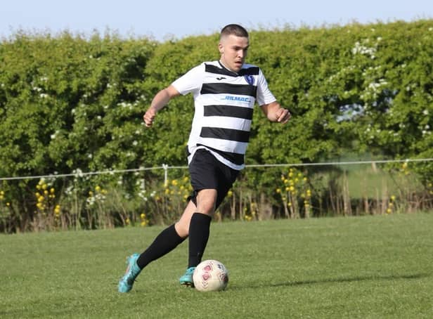 Joe Marshall - on target for Louth on Saturday.