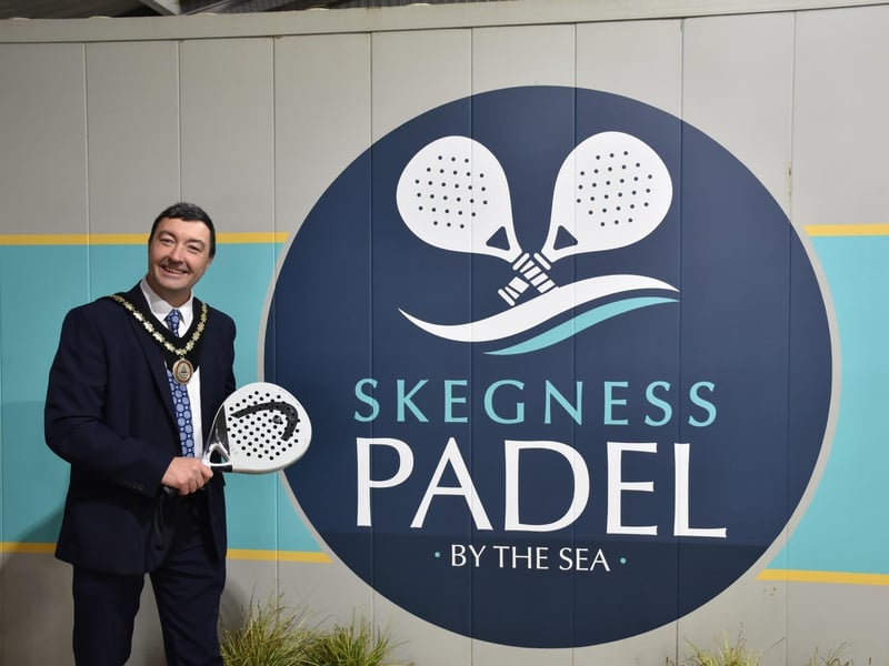 Mayor of Skegness Coun Jimmy Brookes at Skegness Padel.