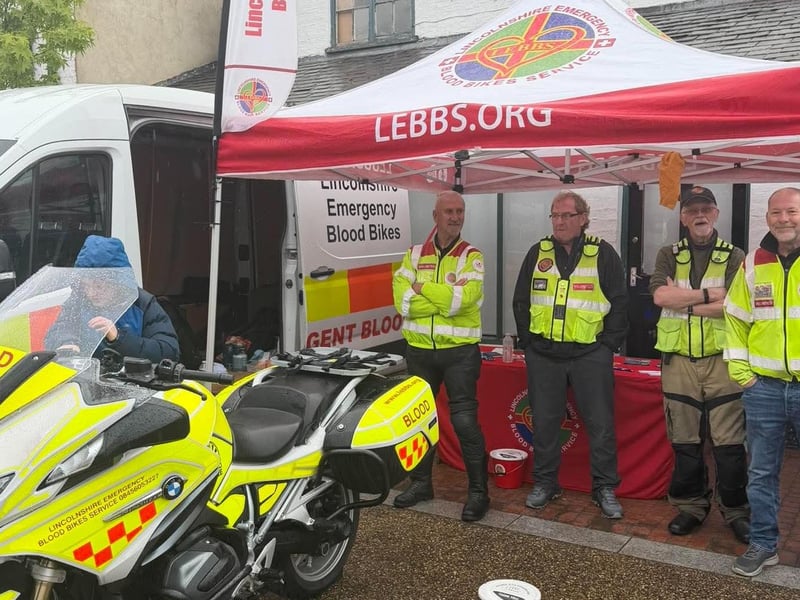 The Lincolnshire Emergency Blood Bikes Service had a stall at the event to raise vital funds.