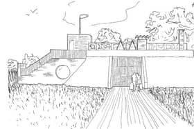 A sketch of the new entrance for the plans for a dwelling at the former RAF Spilsby site. Image: CAN