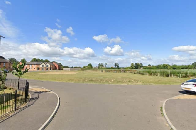 The new homes will face onto this circular green area at the end of Puritan Way. Photo: Google