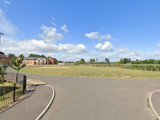 The new homes will face onto this circular green area at the end of Puritan Way. Photo: Google