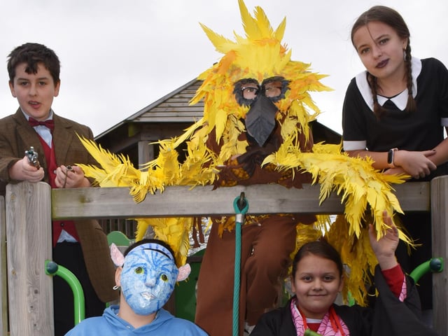 Colourful characters from World Book Day.