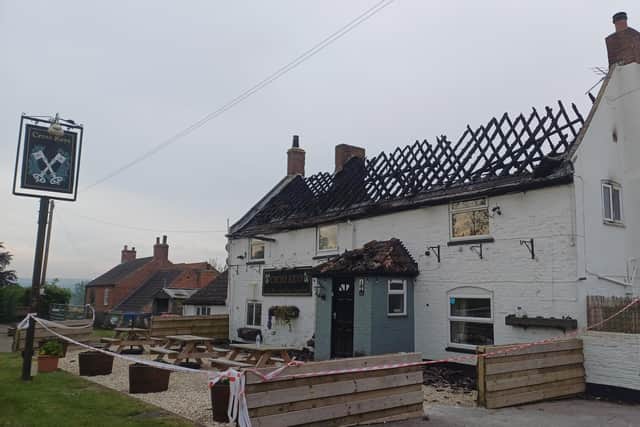 The fire has destroyed the whole of the roof and 40 per cent of the flat. Image: Dianne Tuckett