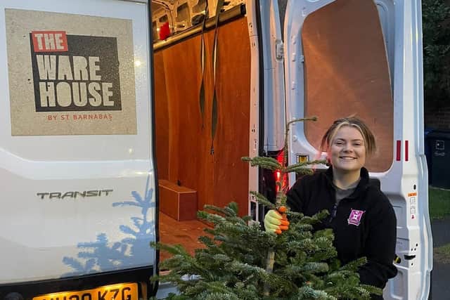 Fundraising officer Ellie Carter helped with the Treecycle